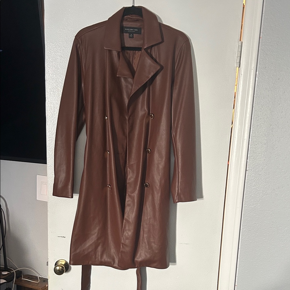 Marc New York Chestnut Leather Coat